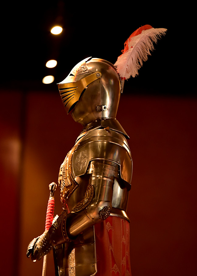 Suit of armor inside Medieval Times' hall in Myrtle Beach.