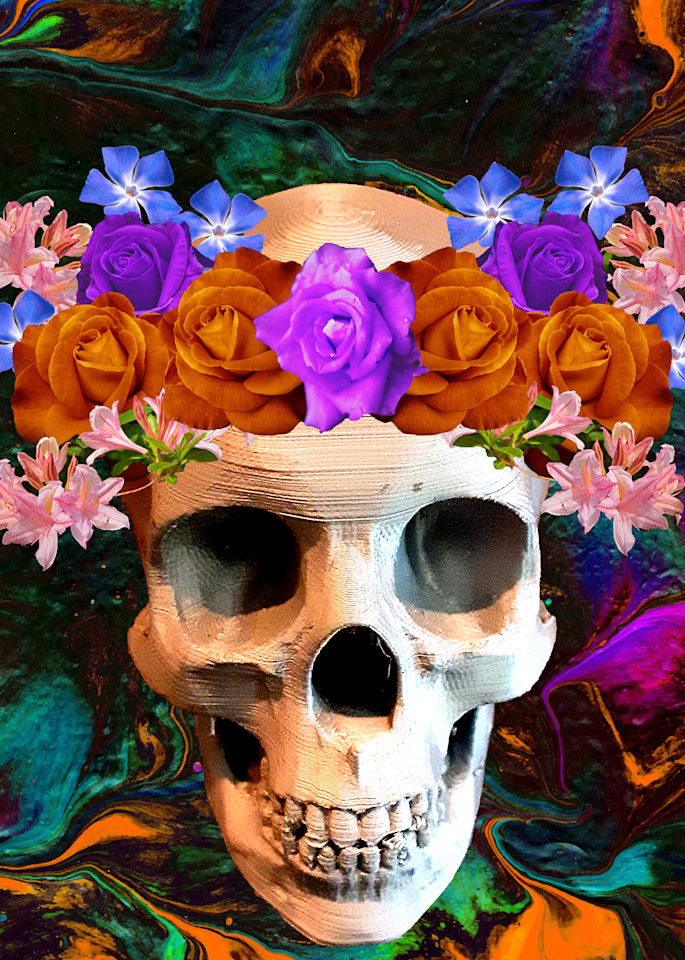 Flower Skull 05 Copy Art | KD Neeley, Artist