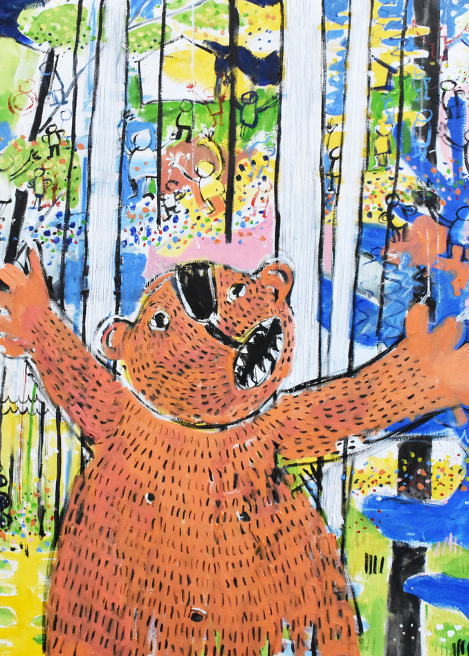 Bear painting by Minnesota Artist Eddie Hamilton