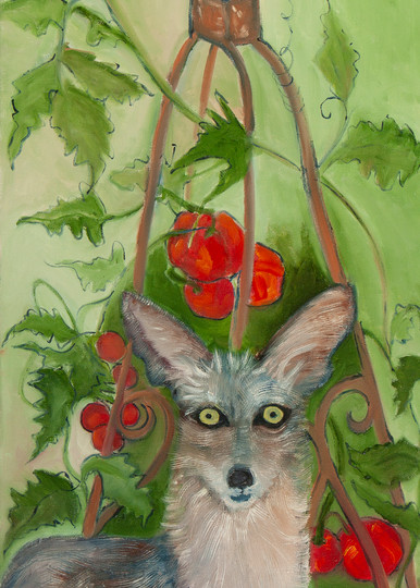 There's A Coyote In My Garden Art | Suzanne Pershing