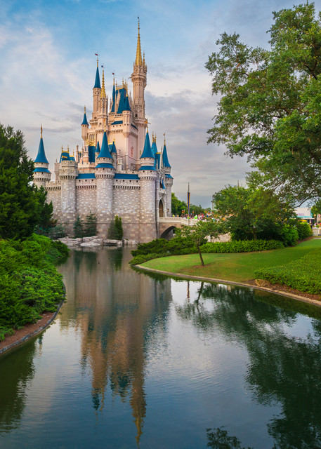 Fantasyland Disney World Cinderellas Castle Reflection
