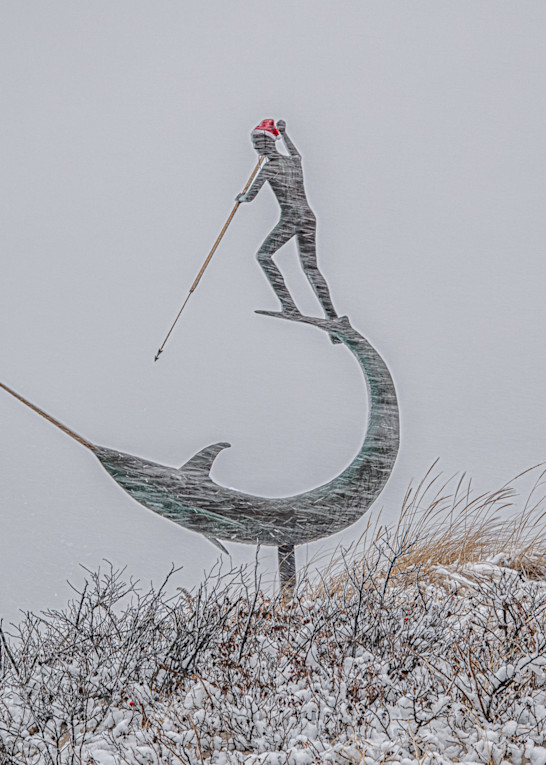 Menemsha Sword Fisherman Snow Art | Michael Blanchard Inspirational Photography - Crossroads Gallery