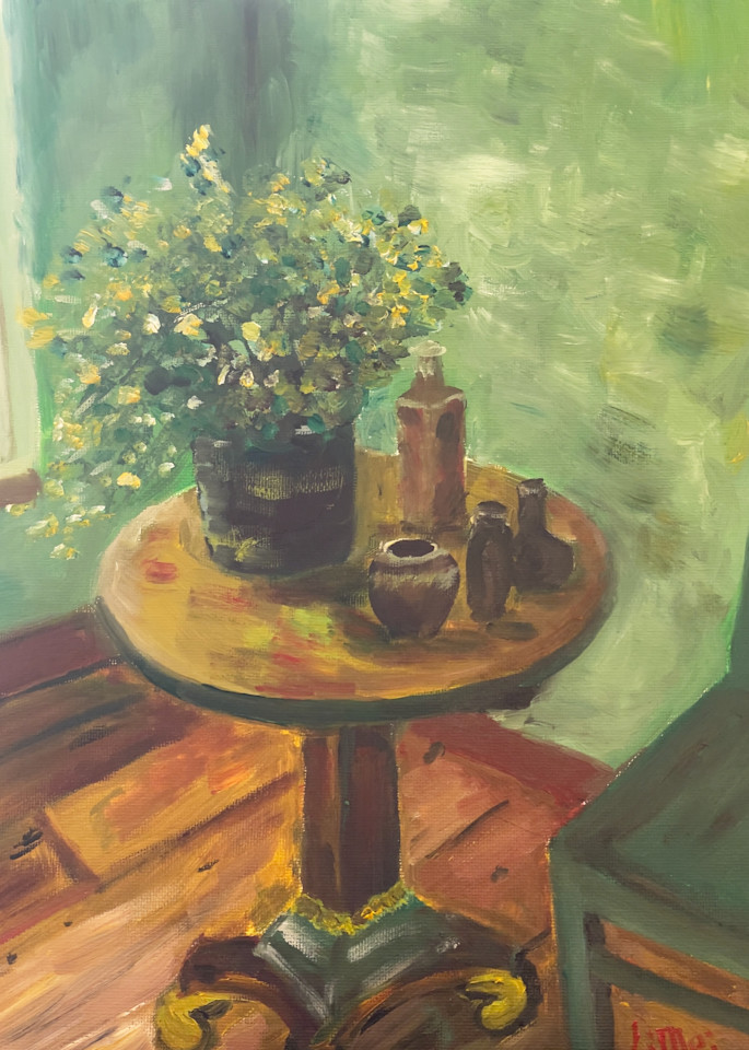 Green Room Original Oil Painting Art | limeinorton