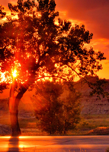 Blazing Sunset, Badlands National Park Photography Art | Audrey Nilsen Studios