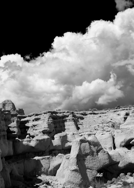 Clouds and Cliffs at La Plaza Blanca Black and White Prints