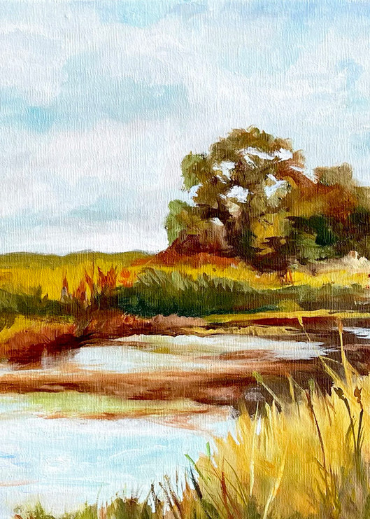 Marsh In Autumn Art | janetogrenart