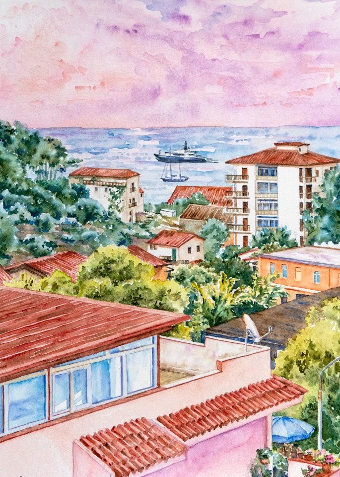 Giardini Naxos, Sicilia Art | Kimberly Cammerata - Watercolors of the Sun: Paintings of Italy
