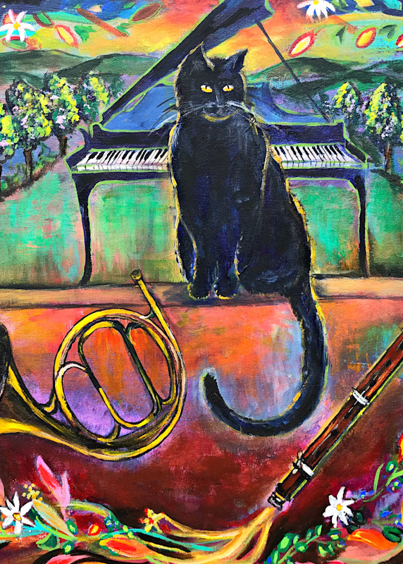 Music And The Cat Art | josefienstoppelenburg