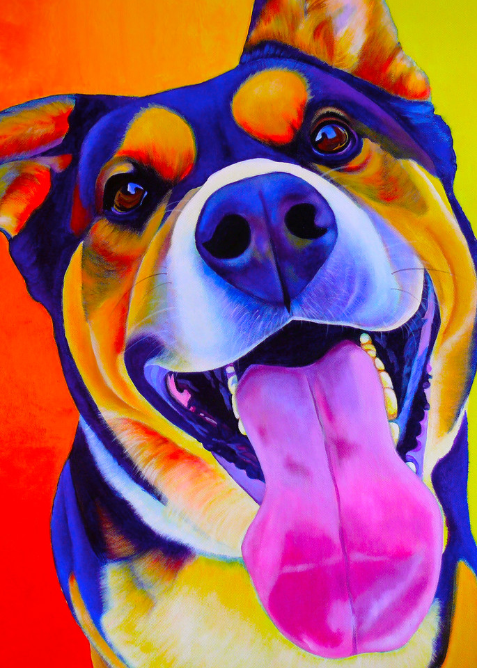 Mixed Breed Rottweiler Art | Art by Melanie Anderson