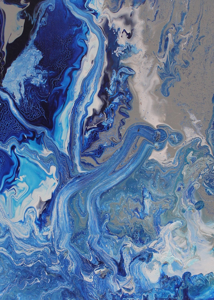 Blue Pour Art | Ruthie Briggs Greenberg