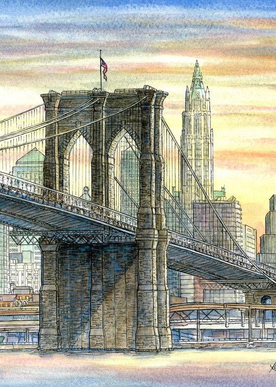 Brooklyn Bridge New York City Art | Leisa Collins Art