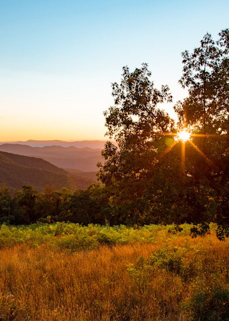 The sun sets on the last day of summer in Shenandoah National Park, Virginia - Fine Art Photo Print