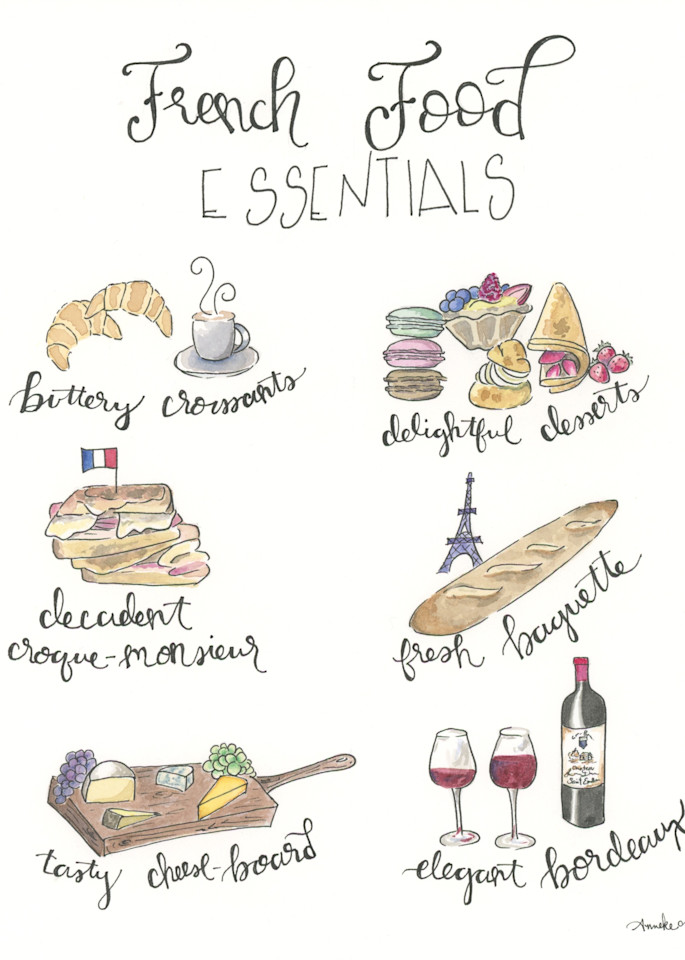 French Food Essentials Art | Anneke Swanson Art
