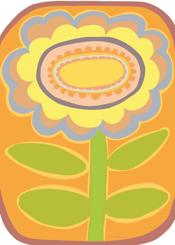 Yellow Friendly Flower Art | Artofandrewdaniel
