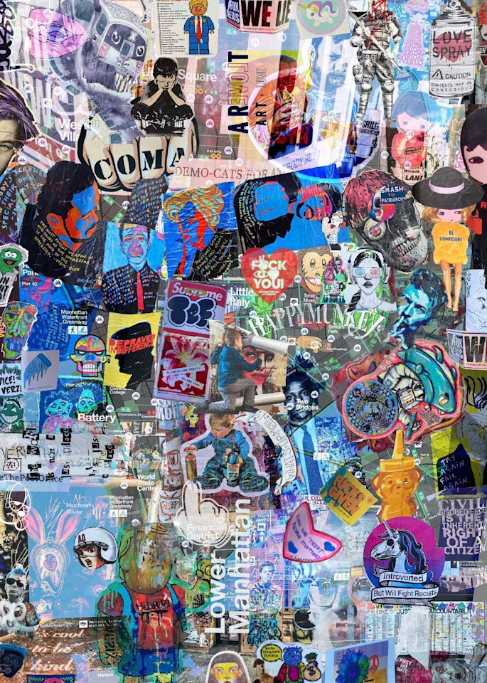 New York City   Street Stickers Collage Photography Art | arevolt64