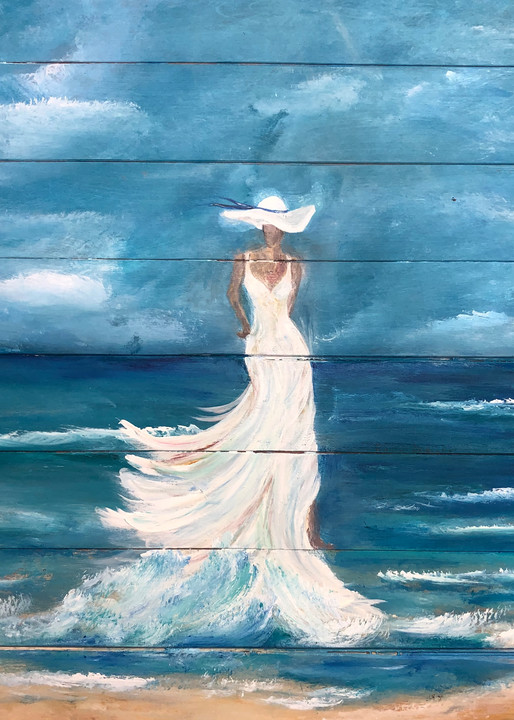 Lady By The Sea Art | Crocifissa Fine Art