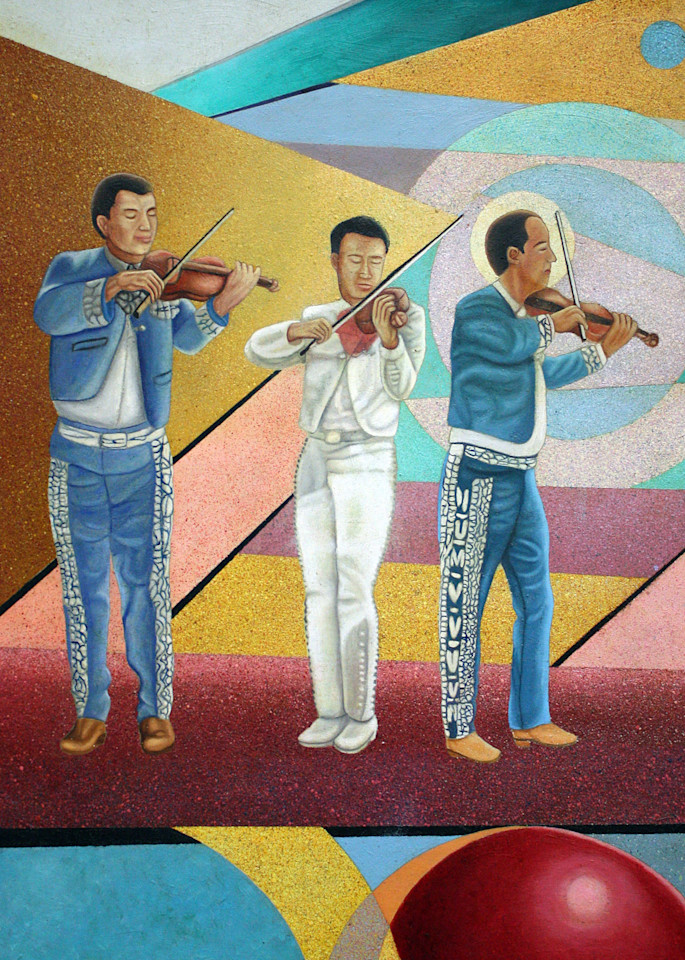 Tres Mariachis Art | GIL VASQUEZ FINE ART
