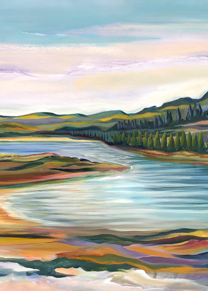 September Swim Elk Island Willamette River Or Art | Dappled Light Gallery