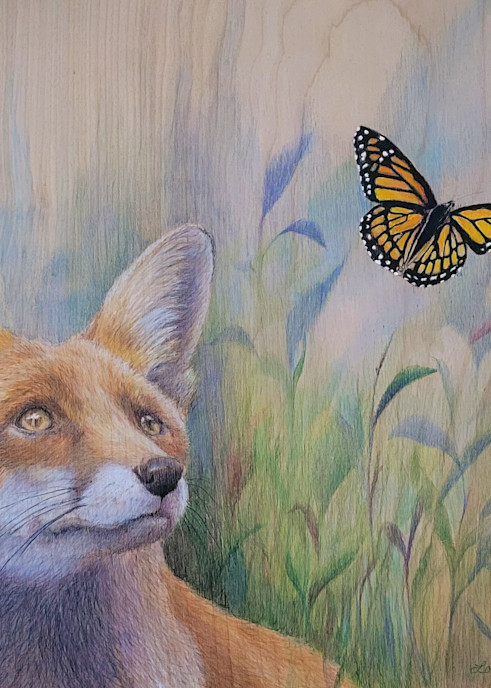 Fox And Butterflies Art | Lori Vogel Studio