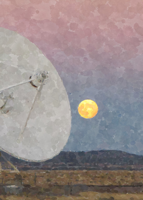 Moonrise at the Very Large Array