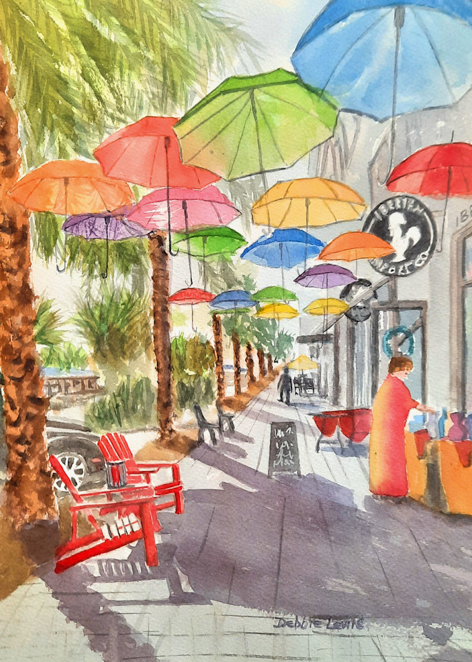 If Umbrellas Could Talk Art | Debbie Lewis Watercolors