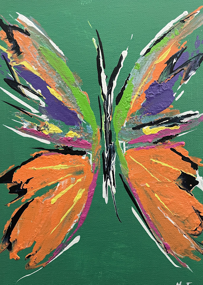 Abstract print of Mardi Gras Butterfly