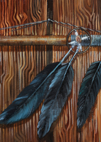 Black Feather  Ax Art | Geraldine Arata