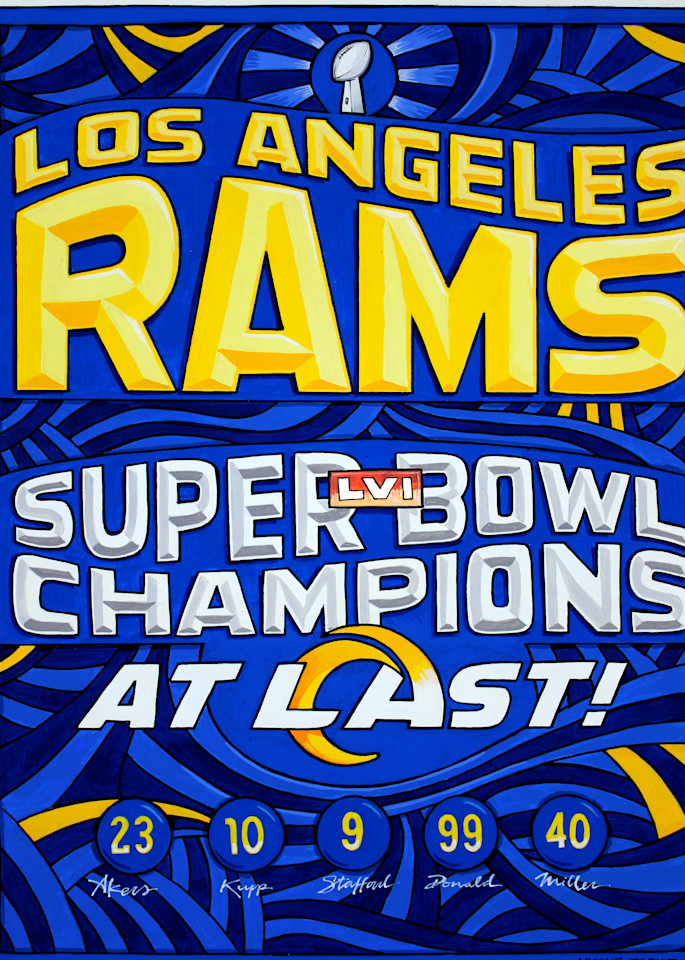 LA Rams SB LVI Champions original art