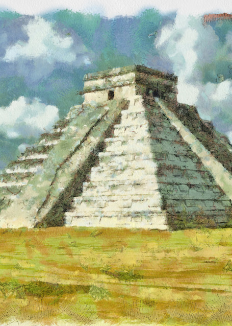 El Castillo ~ Temple Of Kukulcán, Chichen Itza ~ Digital Edit Art | Art of Ventura County