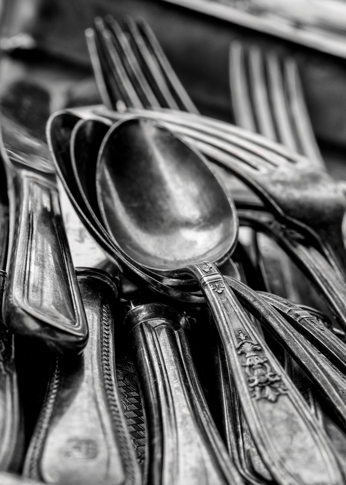 John E. Kelly Fine Art Photography – Spoons, Forks and Knives - Silver