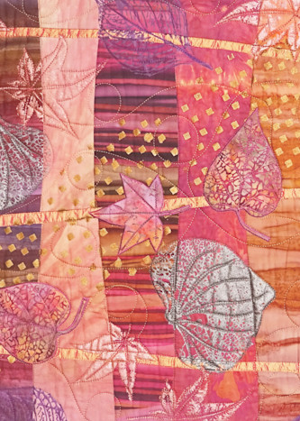Autumn Breeze 3 | Fine Art Print of Original Art Quilt by Rachel Derstine