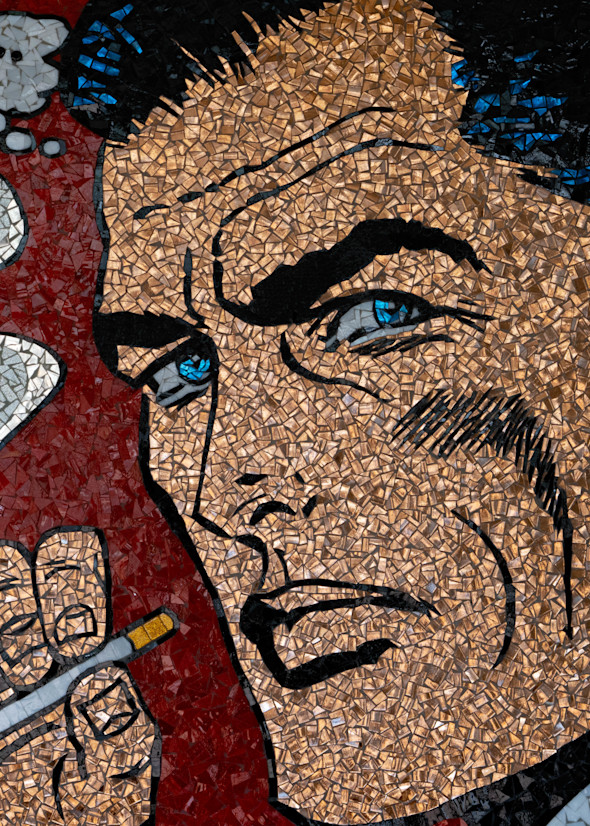 Man With Cigarette Art | Sarah Fishbein Mosaics