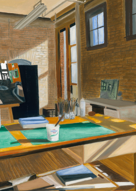 The Studio    Work Table And Easel Art | Brendan Kramp Studio & Workshop