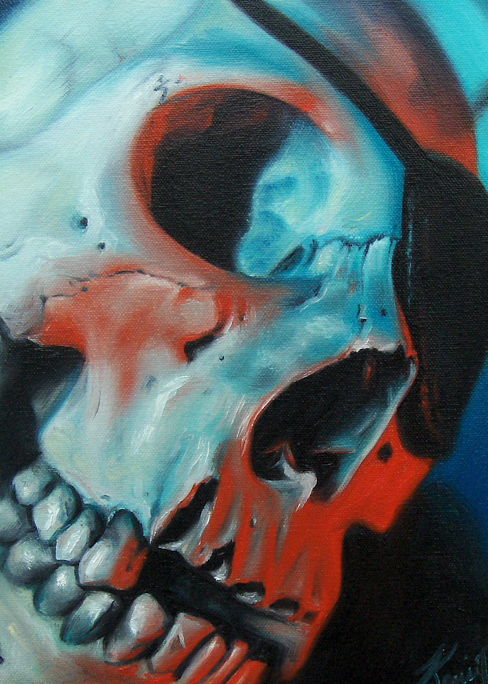 Blue Pirate Skull Art Print Art | Designs By Pepper Art