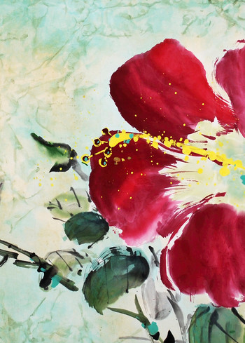 Dinner Plate Hibiscus Art | Susan Frame
