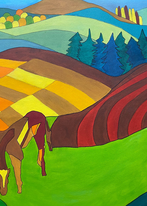 Horses In The Countryside Art | gretawaterman