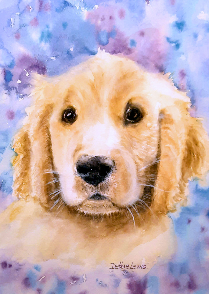 Mini Golden Retriever Art | Debbie Lewis Watercolors