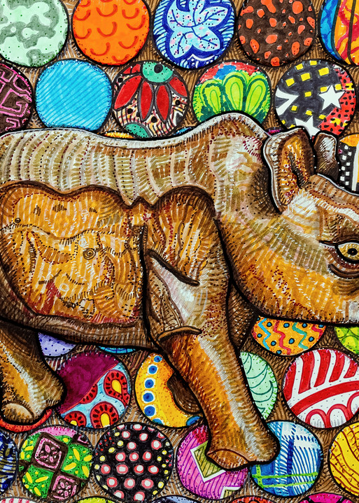 Golden Rule Peaceful Rhino Art | Kristen Palana