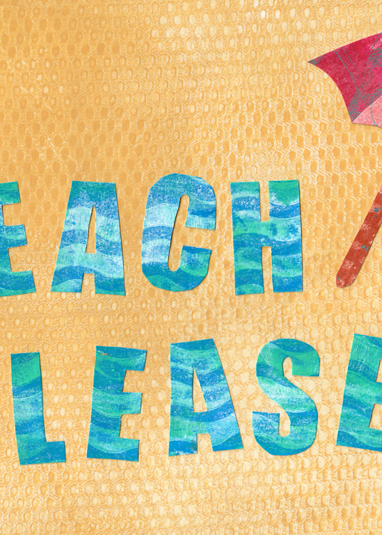 Beach Please - Mixed media artwork by Jennifer Akkermans