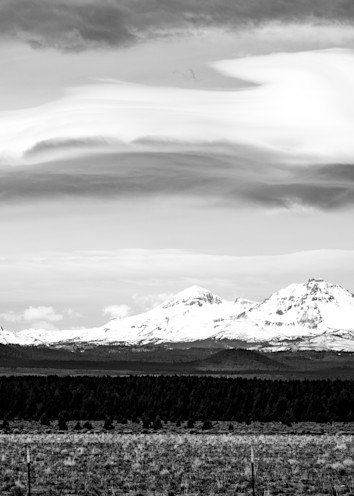 Broken Top And The Three Sisters Black And White Photography Art | Peter T. Knight Photography