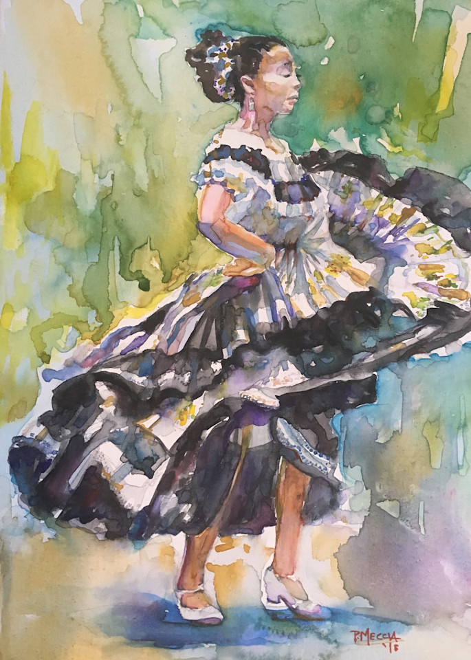 Spanish Dancer Watercolor Painting