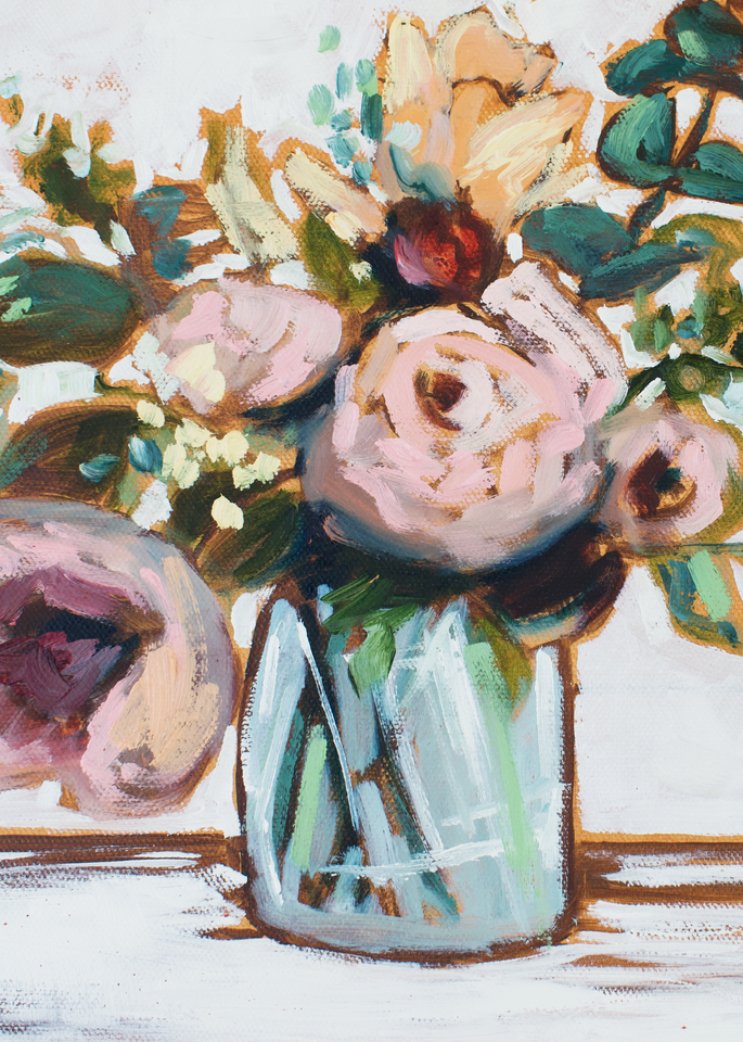 Giclee Art Print - Delicate Floral II- by contemporary Impressionist April Moffat