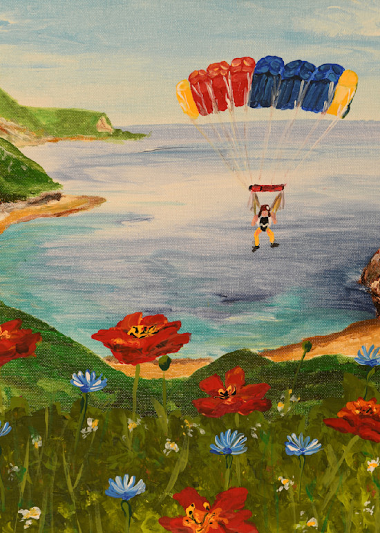 Parachuting Over The Bay Art | Art Works Carolyn