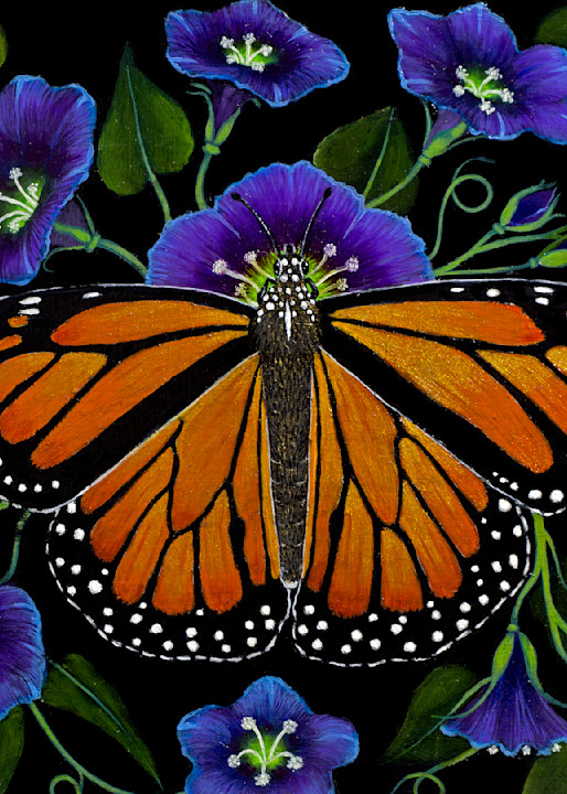  Monarch Butterfly On Wildflowers Art | miaprattfineart.com