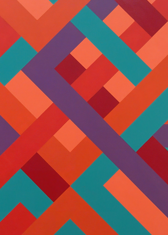 Criss Cross In Five Colors Art | Stephen Darr