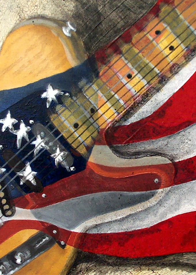 Guitar Elec Flag Art | Frederick D Swarr LLC