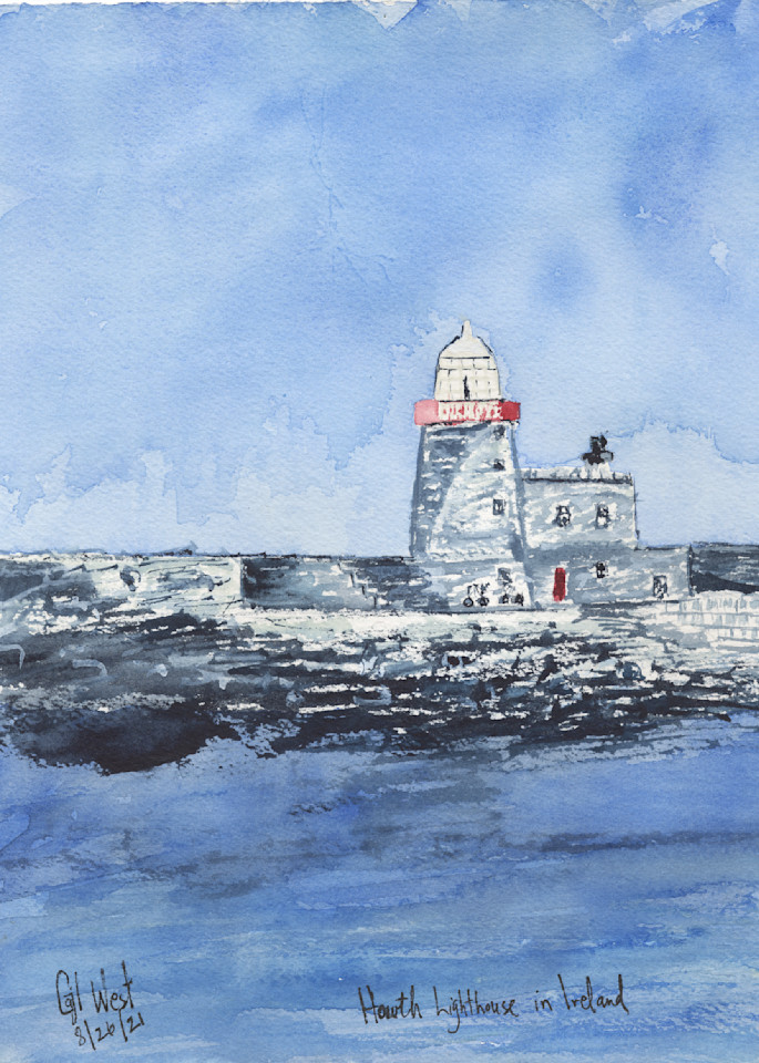Howth Lighthouse In Ireland Art | Gail West Studio