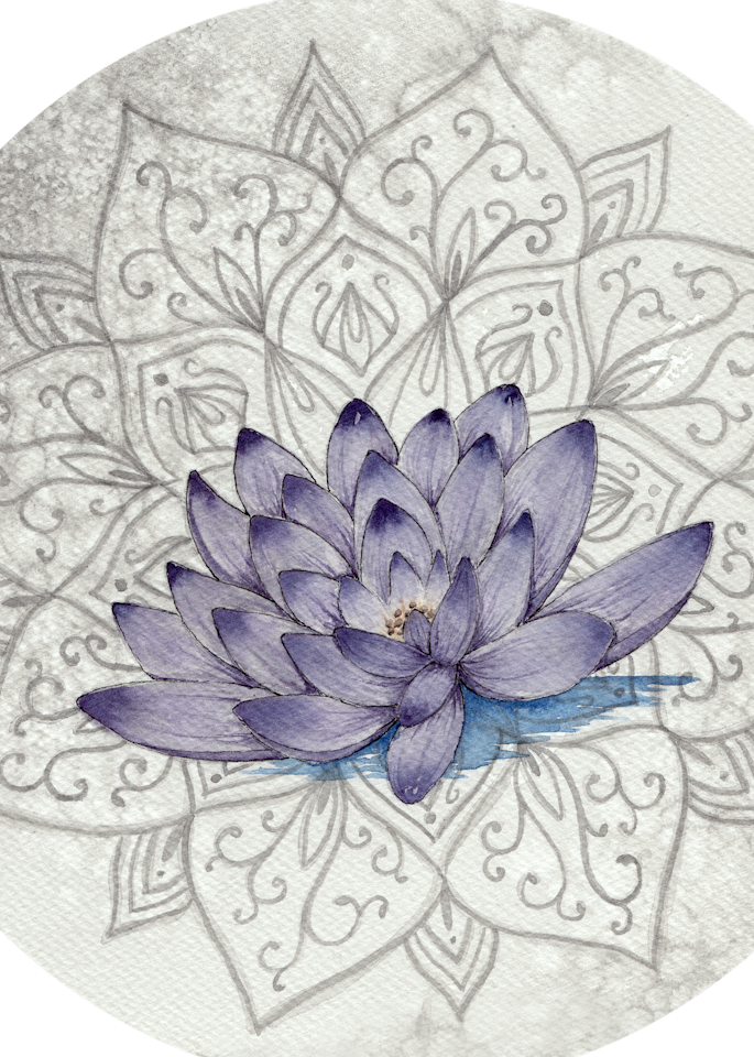 Floating Lotus Mandala sticker