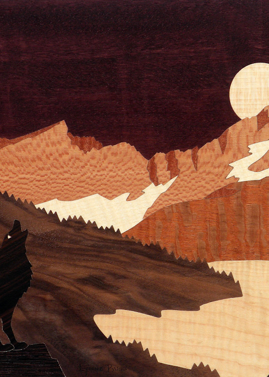 Howling At The Moon Art | Lynne Buss Marquetry