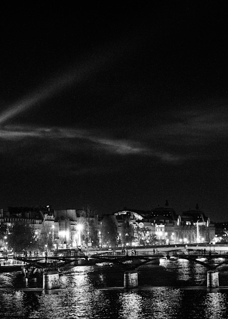 City of Light, City of Love. The Eiffel Tower shines its light over the Seine - Paris - Fine Art Photo Print